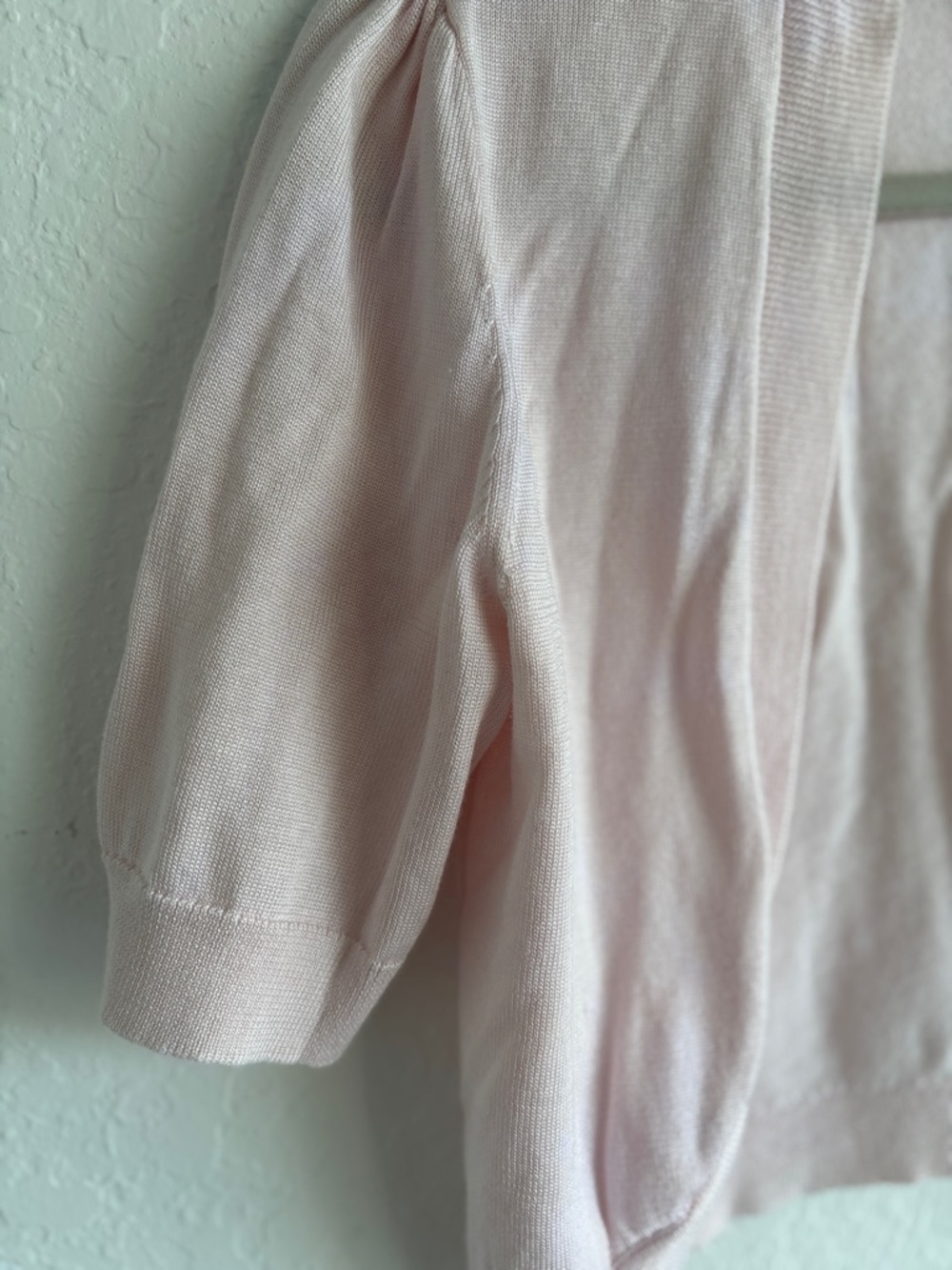 Lauren Ralph Lauren Light Pink Cropped Cardigan SZ S Spring Layering Like New - Picture 4 of 11
